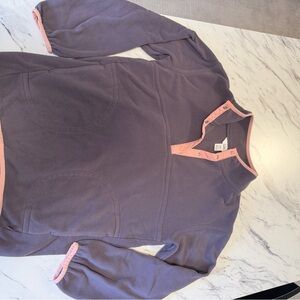 Athleta Girl cold snap fleece Sweatshirt in Purple and Pink